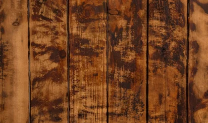 Richly stained wood planks